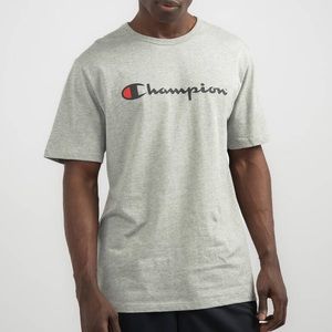NWT - Champion Mens Short Sleeve Logo Tee Shirt in Oxford Heather - L